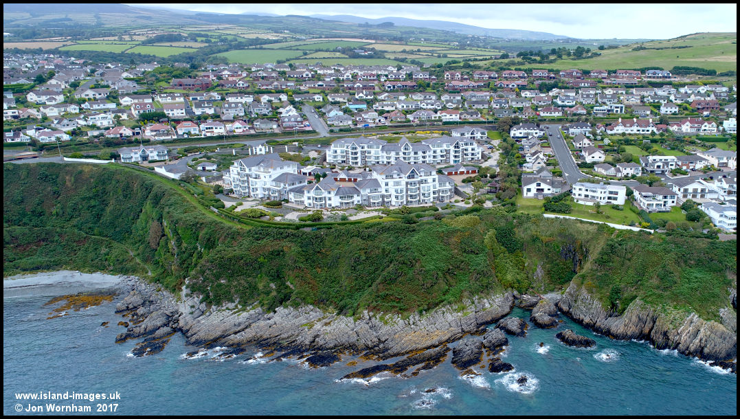 Aerial view of Majestic Apartments, Onchan, Isle of Man 25/8/17